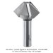 Ultra-Shear 3-Flute Carbide Tipped Birds Mouth Bit, 1/2" Shank, 45 Degree, 1-5/8" Diameter, 7/8" Cut Length, 3-3/8" Overall Length