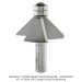 Carbide Tipped Chamfer Bit, 45 Degree, 3-Flute, 1/2"SH, 3/4" Cut Height, Double Bearing