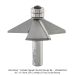 Carbide Tipped Chamfer Bit, 60 Degree, 3-Flute, 1/2"SH, 5/8" Cut Height, Double Bearing