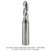 Ultra-Shear Solid Carbide Ball Nose, 1/2" Shank, 3/8" Diameter, 3-Flute, 1" Cut Length, 3" Overall Length