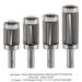 Carbide-Tipped Alternating Shear Pattern Flush Trim Bit, 4-Flute, Dual Bearing, 1/2"SH, 1-1/8"D, 4pc set