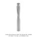 2-Flute Spiral Downcut Flush Trim Router Bit, 1/2” OAD, 1-1/4” CEL, 1/2” SHANK, 4” OAL
