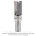 CARBIDE TIPPED TEMPLATE PATTERN BIT, 2-FL, 1/2" SH, 3/4" DIA, 1-1/4" CL, 3" OAL, DOUBLE BEARING OPEN BOX