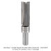 Template Pattern Bit, 1/2" Shank, 2-Flute, Carbide Tipped, 3/4" Dia., 2" Cut Length