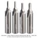 Ultra-Shear 2-Flute Solid Carbide, Countersink Slotting Router Bit 4-Piece Set, 1/2" Shank, 2 1/2" Overall Length