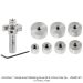 Ultra-Shear Carbide Insert 3-Flute Rabbeting Bit, 1/2" Shank, With 7-Pc Collar Set