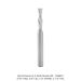 Spiral Downcut 2-Flute Router Bit, 3/16” OAD, 3/4” CEL, 1/4” SHANK, 2-1/2” OAL