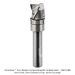 Ultra-Shear Bowl Bit, 8mm Shank, 12mm Diameter, 3-Flute, Up Spiral, 10mm Cut Length, 1mm Radius, 57mm Overall Length