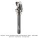 CARBIDE HEAD DEEP REACH BOWL BIT, 3 FL, 8mm SH, 16mm DIA, UP CUT, 16mm CL, 3mm RAD, 73mm OAL OPEN BOX