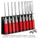 9-Piece Bench Chisel Set w/Rack-Its Includes 1/8", 1/4", 3/8", 1/2", 5/8", 3/4", 1", 1-1/4" & 1-1/2"