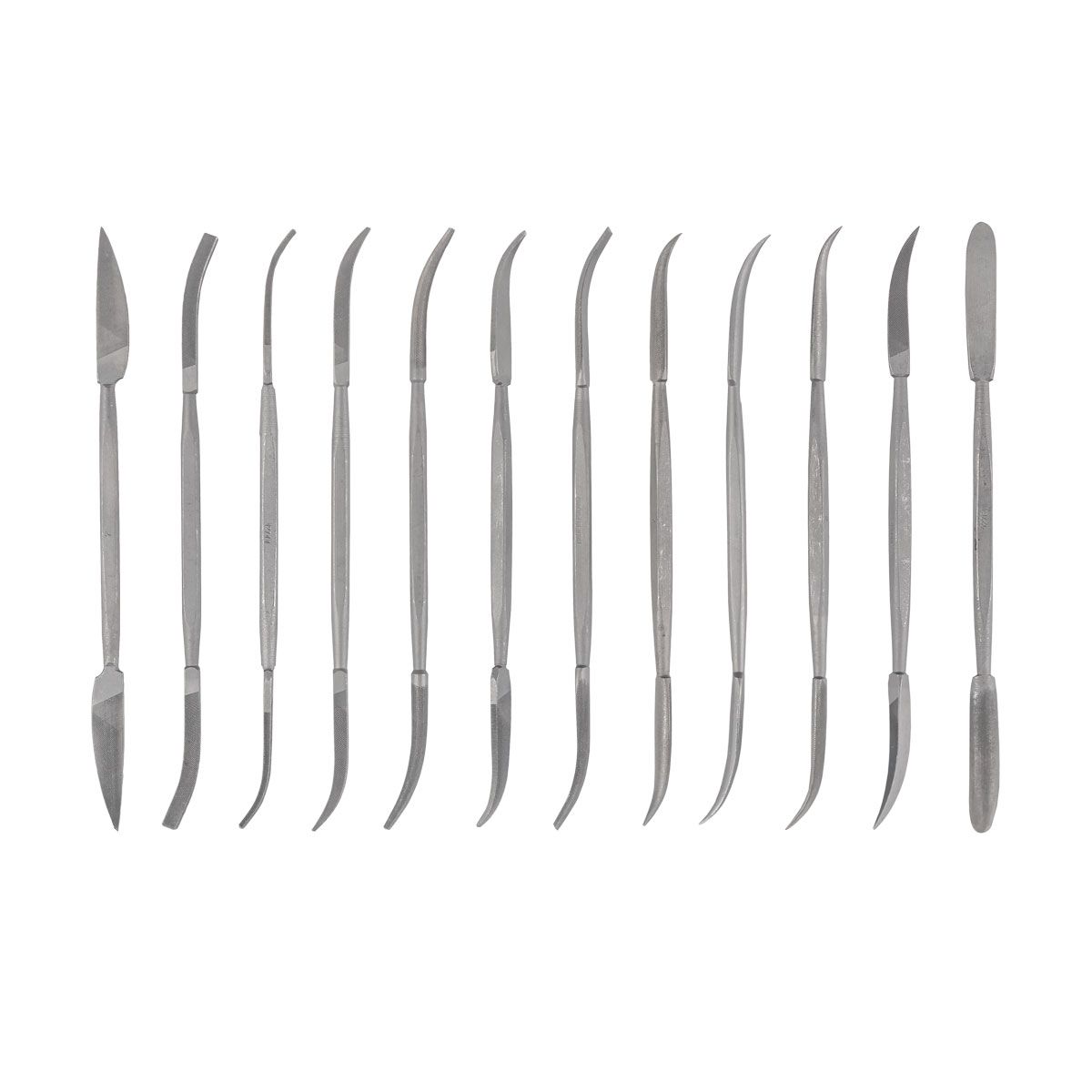 Lime File Curvo. File Doppia Punta Cera Intaglio Deposito Set - Foto 3