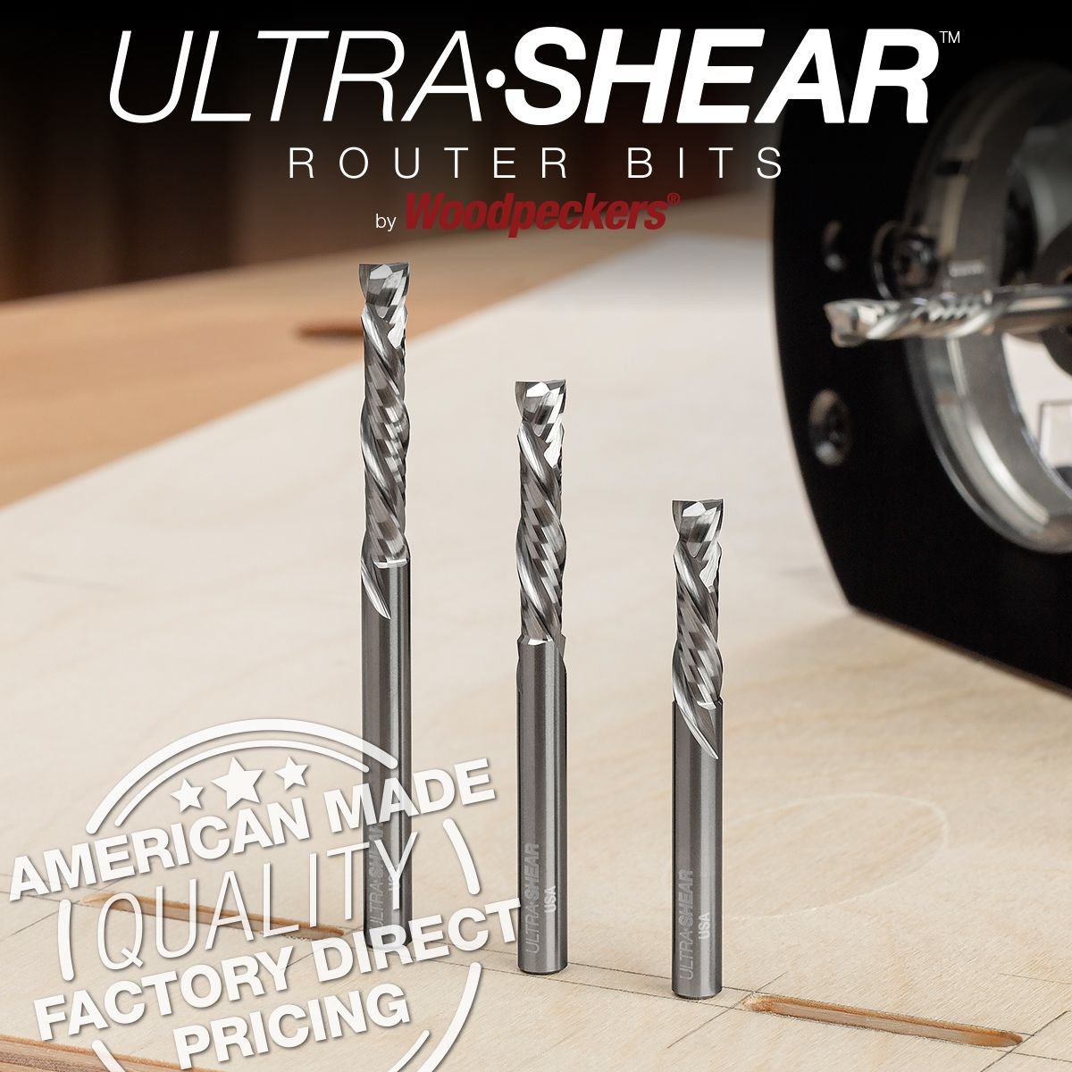 thumbnail interactive-video image 1 of Solid Carbide Spiral Bit Bosch 1/4 X 1 Inch Solid Carbide Downcut Spiral Bit - 2-Flute Router Bit For CNC & Woodworking 1/4 Inch Shank Bit 1 of 14