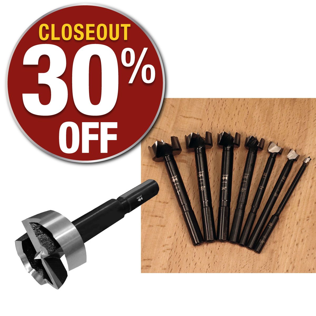 Fisch Black Shark Forstner Bit Set | High-Speed Precision Drilling