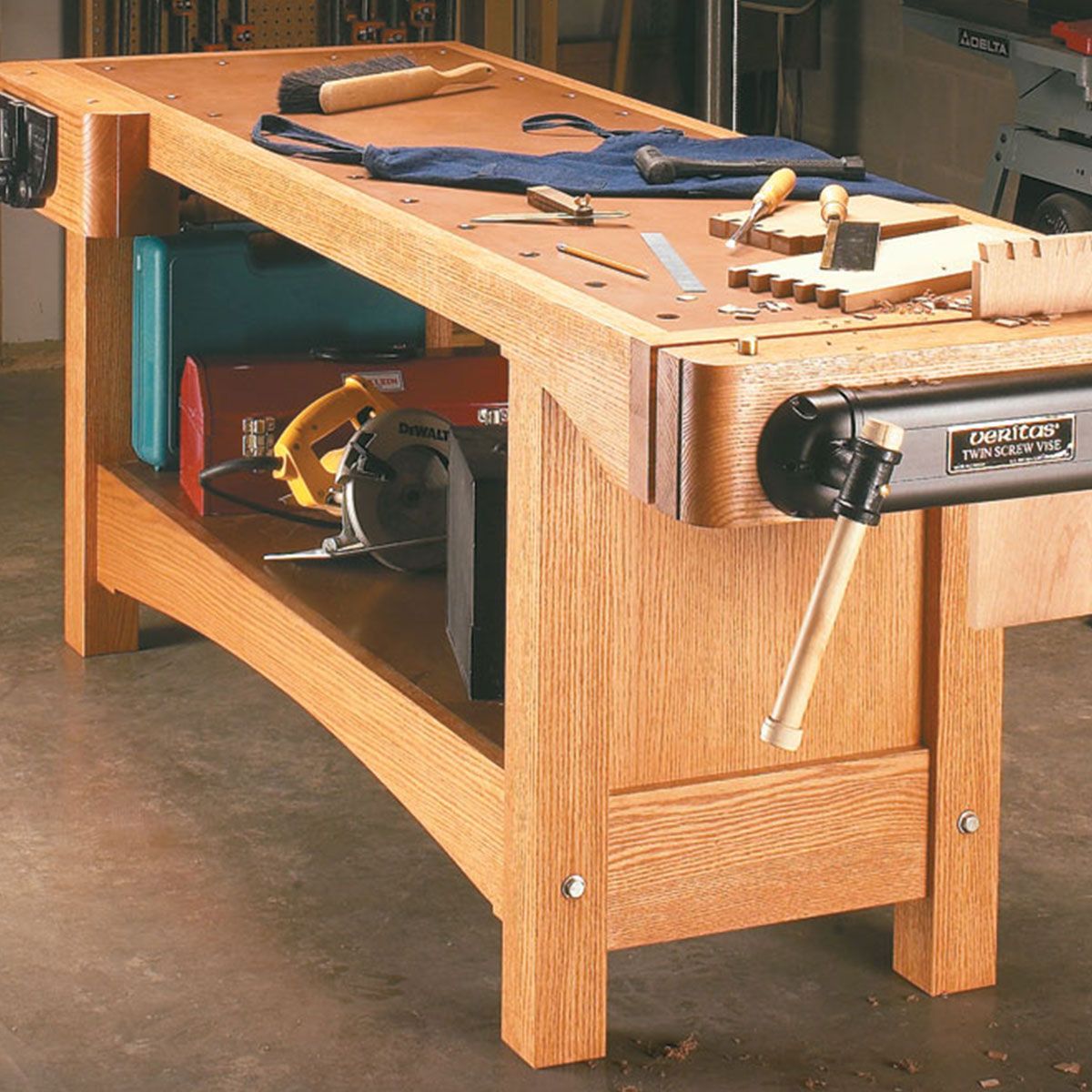 Woodsmith Magazine Twin-Screw Workbench Plans | Woodpeckers