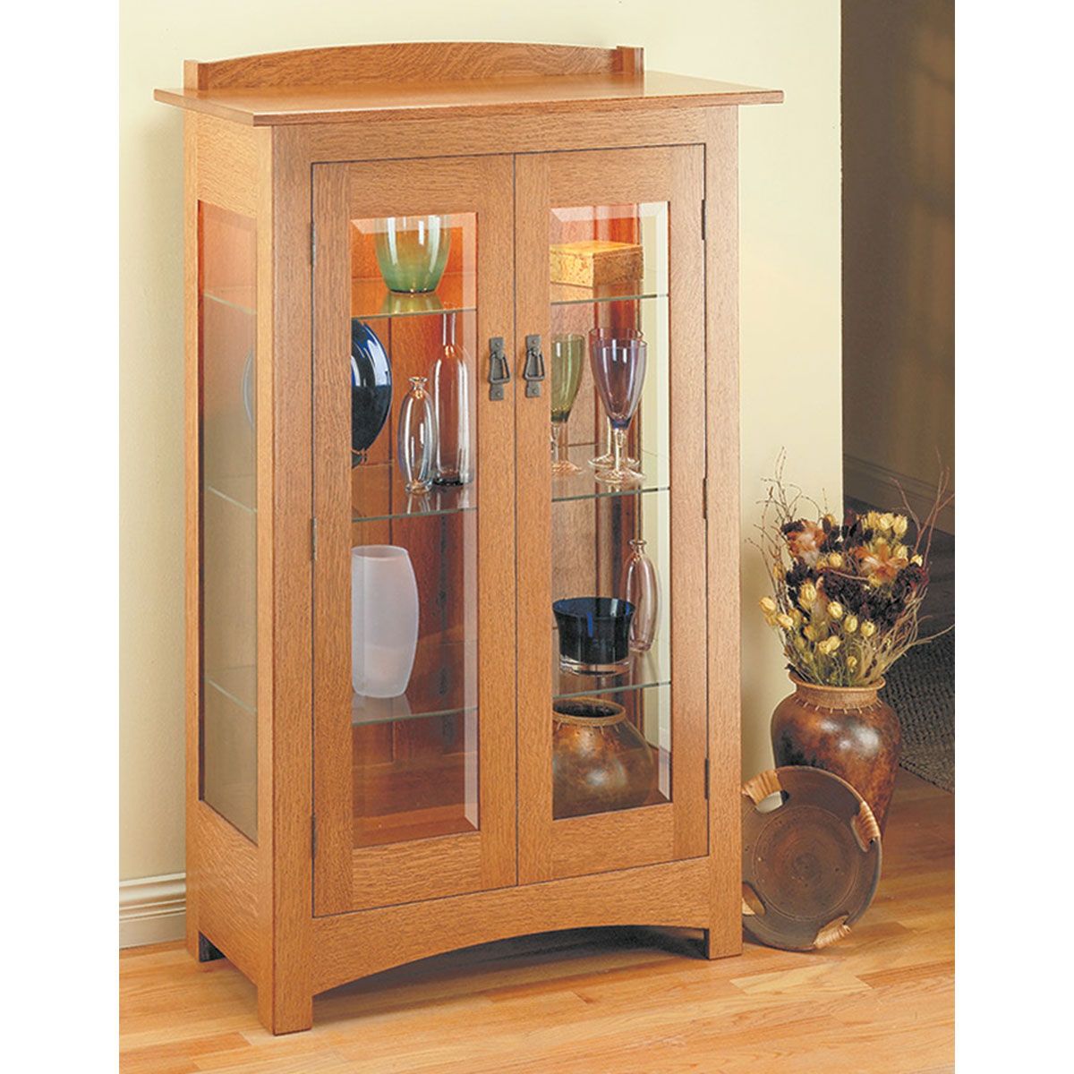 Woodsmith Craftsman Curio Cabinet Plans | Woodpeckers, image size:1200x1200