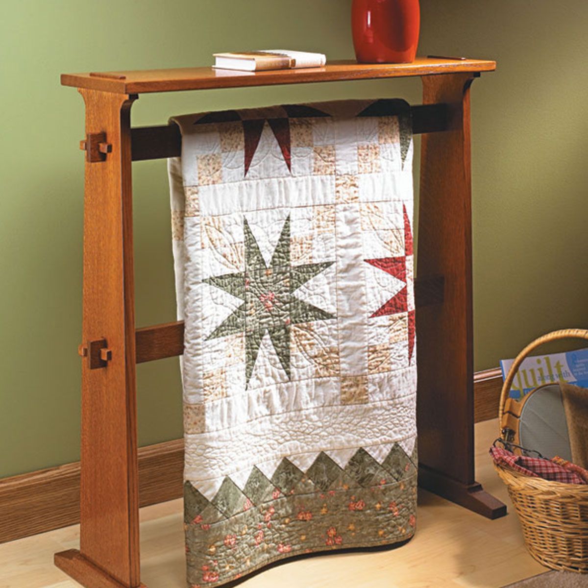 Decorative Storage Rack Deco 79 Wood Scroll Quilt Rack - 4-Shelf Farmhouse Blanket  Ladder In Light Brown Blanket Rack, image size:1200x1200