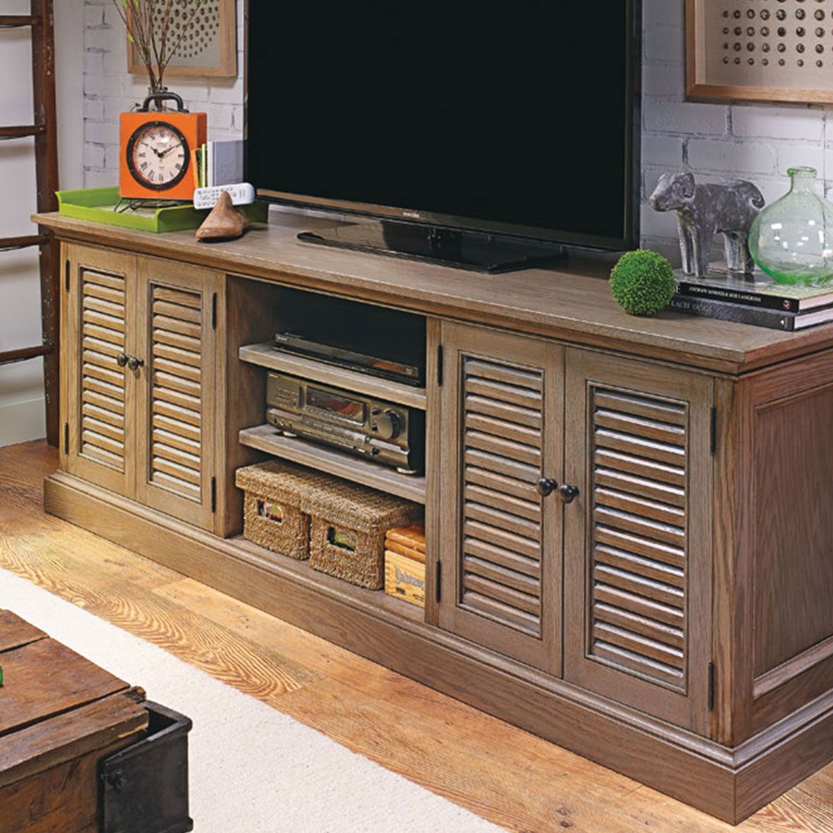 Woodsmith Louvered-Door TV Console Plans | Woodpeckers