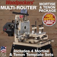 multi-Router shown with all accessories included in Mortise and Tenon Package
