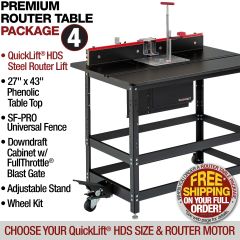 router table package 4 with quicklift hds