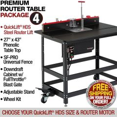 router table package 4 with quicklift hds