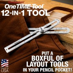 12-in-1 in pencil pocket of shop apron.
