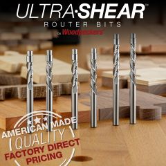 3-Flute Solid Carbide Flush Trim Bit 1/4" Shank 1/4" Diameter