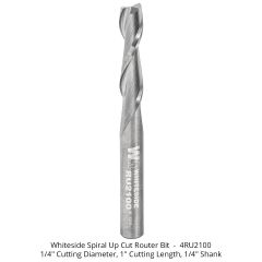 Whiteside Spiral Up Cut – 1/4" Cutting Diameter 1" Cutting Length