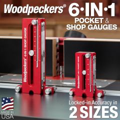 6-in-1 Gauges shown on router table side by side.