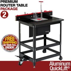 prp2 router table package with aluminum quick lift