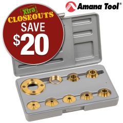 Amana Tool 10-piece Solid Brass Template Guide Set