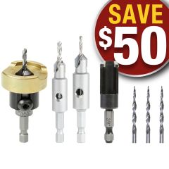 Amana Tool Custom Woodpeckers 6-in-1 Countersink Set