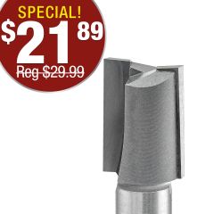 American Made 2-Flute Downshear Straight Router Bits