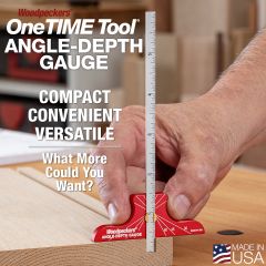 Measure the depth of grooves, dadoes and rabbets.
