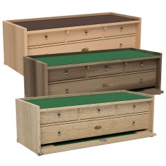 The three Gerstner B2704 Journeyman Base Box DIY Kits available. Cherry, Walnut, and White Oak wood choices.