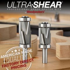 Ultra-Shear 1-1/4" Carbide-Tipped Compression Pattern and Flush Trim Bits