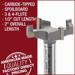 Ultra-Shear Carbide-Tipped Spoilboard Bits