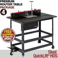 premium router table package #4 with quicklift hds