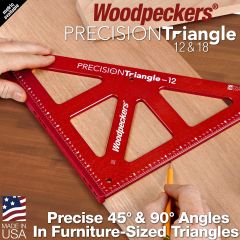 Marking a board square with an 18" Precision Triangle.