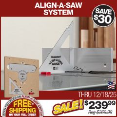 Align-A-Saw Gauge aligned to Align-A-Saw Plate