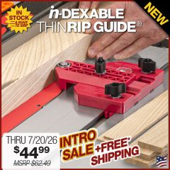 Ripping thin strips on table saw with inDEXABLE ThinRip.