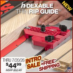 Ripping thin strips on table saw with inDEXABLE ThinRip.