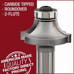 carbide tipped roundover router bits 2 flute