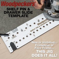 Woodpeckers Shelf Pin and Drawer Slide Template