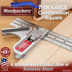 Checking inside of box to verify squareness with All Stainless in-DEXABLE Combination Square.
