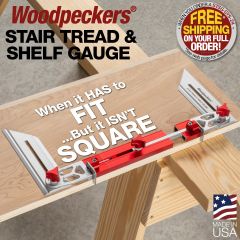 Stair Tread and Shelf Gauge shown on plywood stock