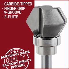 Ultra-Shear Carbide-Tipped V-Groove Finger Grip Bits