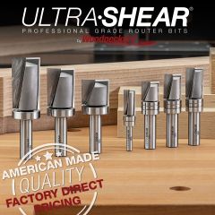 Ultra-Shear Carbide-Tipped Plunging Pattern Bits
