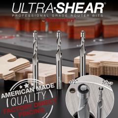 Ultra-Shear 3/16" Solid Carbide Micro-Bearing Spiral Flush Trim Bits
