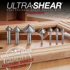 Ultra-Shear Carbide-Tipped 90° V-Groove Bits 