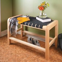 Woodsmith Woven-Seat Bench Plan